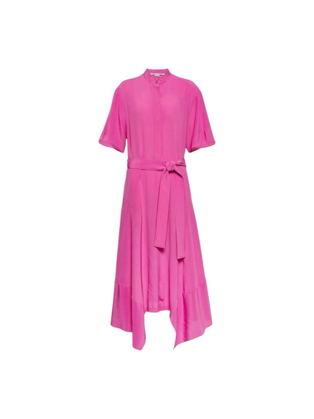 Stella McCartney Pink Asymmetrical Silk Midi Dress Size 4 (42) - Picture 4 of 11